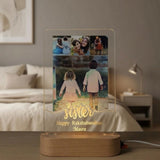 Shayona Gift Shop- Personalized LED Acrylic Photo Lamp for Sister | Rakshabandhan Gift with Custom Name & Photos