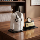 Shayona Gift Shop- Personalized Doctor Desk Name Plate with Clock & Pen Holder Black color | Customizable Medical Office Desk Organizer | Doctor’s Day & Graduation Gift
