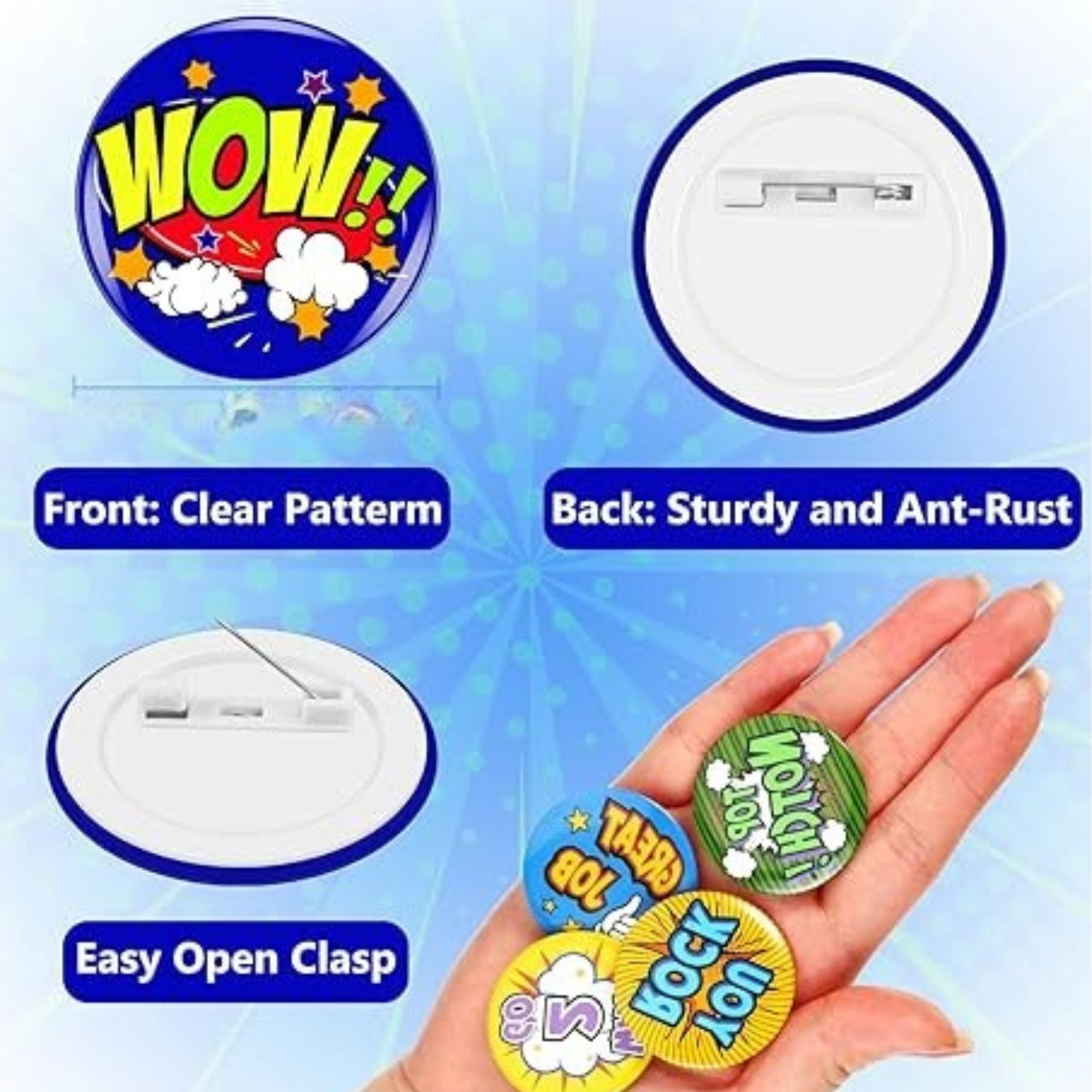 Customized Pin Badge | Personalised Button Badge with Your Design, Logo, Photo or Text | Ideal for Events, Birthdays, School, College & Brand Promotions(Size - 58mm)