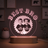 Shayona Gift Shop-Personalized LED Photo Lamp | Best Bro Gift | Custom Name Light for Brother & Sister
