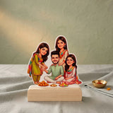 Shayona Gift Shop Title Options  Option 1 (SEO-Optimized): Personalized Rakshabandhan Brother & Sisters Caricature Tabletop Standee | Custom Photo Wooden Acrylic Rakhi Gift for Bhaiya & Behen