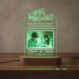 Shayona Gift Shop - World Best Brother Personalized 3D Illusion LED Table Night Lamp Name Date and UV Print Photo Frame | Gift for Brother Birthday, Wedding,Marriage, Night Lamp- Multicolor with Remote