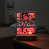 Shayona 3D Illusion personalized Lamp Gift for Dad from Daughter Son,Dad Birthday , Gift RGB Acrylic Night Light with  Wood Base,Present for Thanksgiving,Christmas,Father's Day,Remote Control  16 Colors 4 Modes