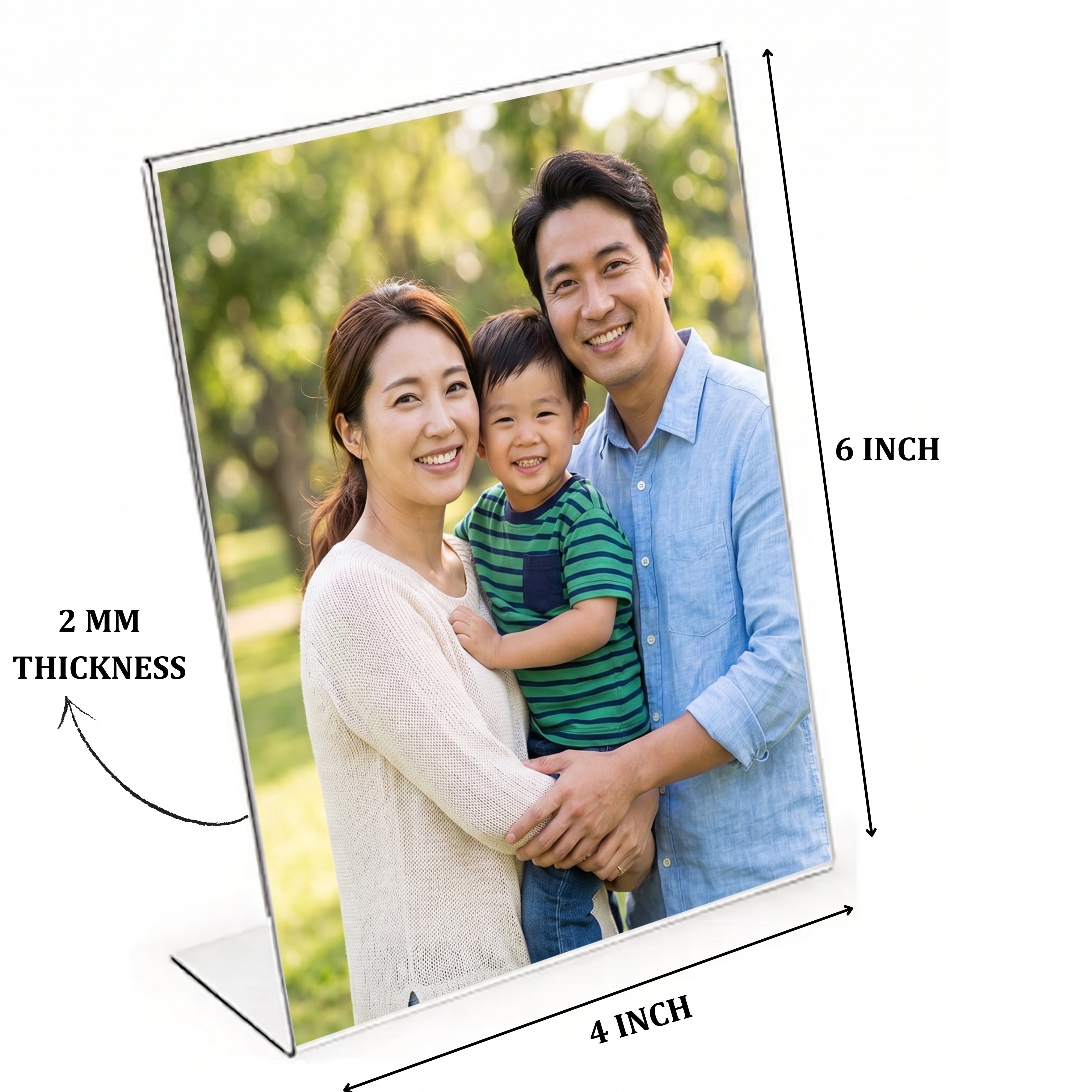 Shayona Gift Shop-Acrylic holder 4x6-10 pcs Inch Acrylic Photo Frame Stand – 2mm Thick Transparent Tabletop Picture Display for Home, Office & Desk Decor