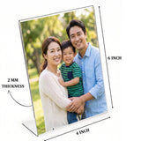 Shayona Gift Shop-Acrylic holder 4x6-10 pcs Inch Acrylic Photo Frame Stand – 2mm Thick Transparent Tabletop Picture Display for Home, Office & Desk Decor