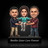 Shayona Gift Shop-Caricature Standee | Unique Raksha Bandhan Gift for Sister from Brothers | Personalized Rakhi Gif
