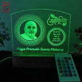 SHAYONA Personalized Guru Purnima 3D Illusion photo lamp, Save Your special moment with Guru's photo and write name and also write quote in in wooden, gift for spiritual teacher, leader, multicolor.