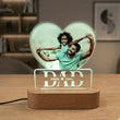 Shayona Gift Shop-Personalized LED Acrylic Lamp with Photo & Names – Heart Shape "DAD" Gift for Father, Birthday, Anniversary, Father’s Day