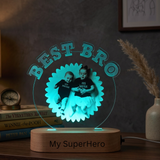 Shayona Gift Shop-Personalized LED Photo Lamp | Best Bro Gift | Custom Name Light for Brother & Sister