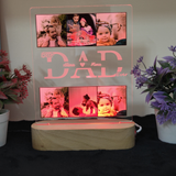 Shayona 3D Illusion personalized Lamp Gift for Dad from Daughter Son,Dad Birthday , Gift RGB Acrylic Night Light with  Wood Base,Present for Thanksgiving,Christmas,Father's Day,Remote Control  16 Colors 4 Modes
