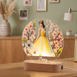 Shayona Gift Shop- Personalized LED Night Lamp for Girls with Princess Design | Custom Name Gift Light for Kids, Birthday, Room Decor