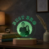 Shayona Gift Shop-Personalized LED Photo Lamp | Best Bro Gift | Custom Name Light for Brother & Sister