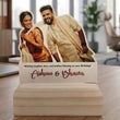 Shayona Gift Shop Personalized Couple Birthday Photo Cutout Standee | Custom Name & Wish Wooden Frame Gift for Husband, Wife & Partner