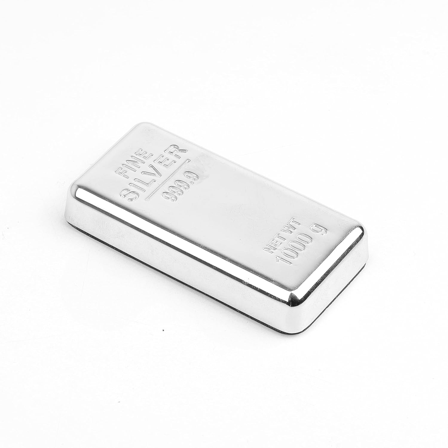 SHAYONA Silver Bar Shape Metal Paper Weight for Office Desk | Premium Decorative Paper Holder for Home & Office