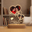 Shayona Gift Shop-Personalized  Photo Heart Acrylic LED Lamp – Custom Couple Names, Date & Anniversary Night Light Lamp for Couples