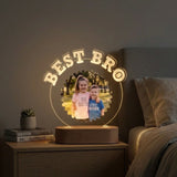 Shayona Gift Shop-Personalized LED Photo Lamp | Best Bro Gift | Custom Name Light for Brother & Sister