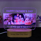 Shayona 3D Illusion personalized  You are Best Dad in The World Acrylic Night Light lamp  Gifts for Daddy on Fathers Day, Christmas, Birthday from Son, Daughter