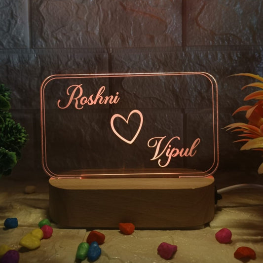 Shayona Personalized LED Acrylic Night Lamp – Custom Name Engraving