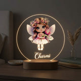 Shayona Gift Shop-Personalized LED Night Lamp for Kids with Fairy Design | Custom Name Gift Light for Girls - Birthday, Room Decor