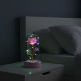Shayona Gift Shop Artificial LED Rose Flower with Glass Dome | Decorative Night Lamp for Bedroom & Living Room | Ideal Gift for Anniversary, Birthday & Valentine’s Day