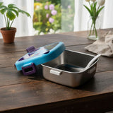 Shayona Customized Name Engraved Premium Stainless Steel Lunch Box  Lunch Box with Stainless Steel Tray | Cute Horse Design “Mini but Mighty Cool” | Leak-Proof, BPA-Free Tiffin with Spoon & Fork