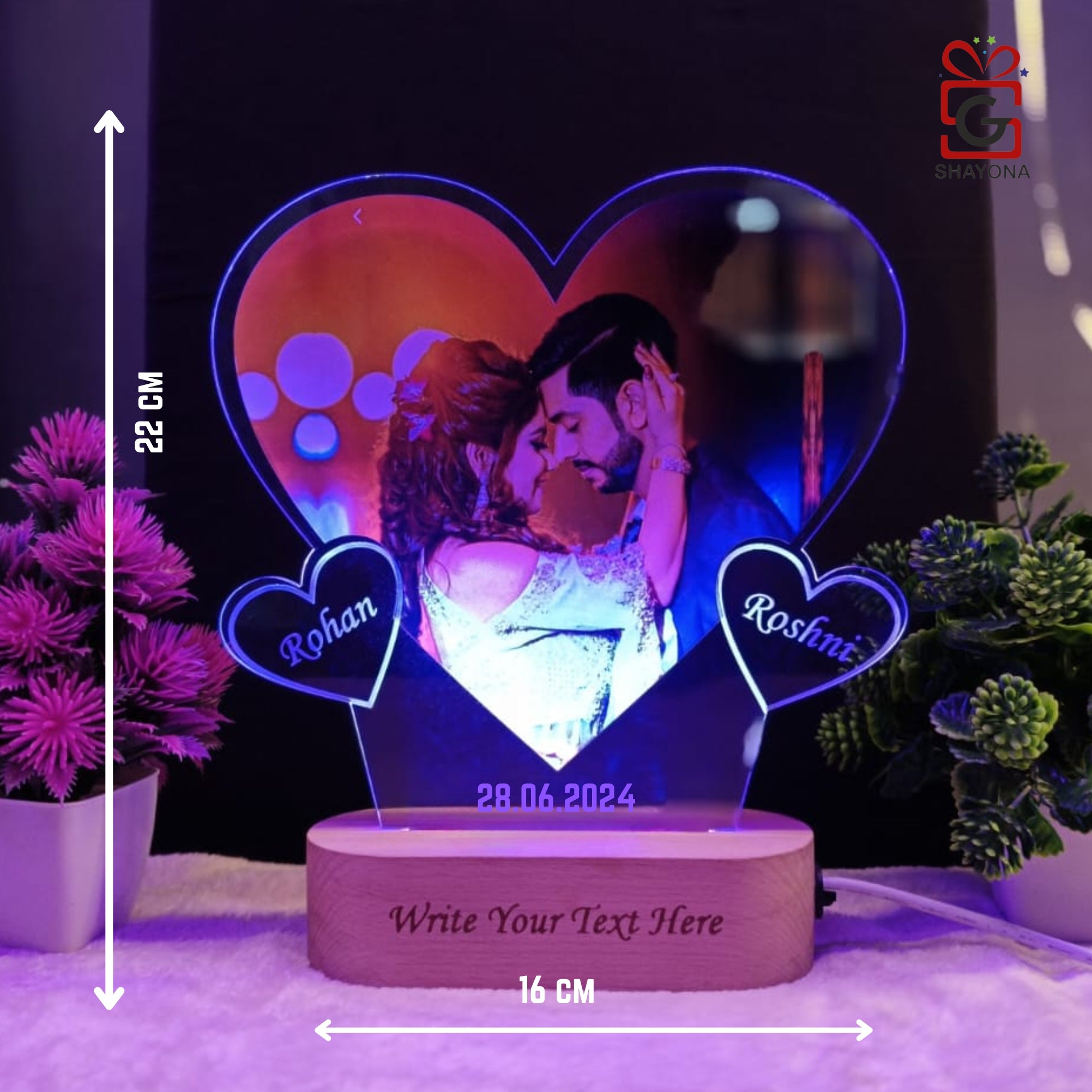 SHAYONA Personalized 3D LED Photo Lamp