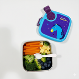 Shayona Customized Name Engraved Premium Stainless Steel Lunch Box  Lunch Box with Stainless Steel Tray | Cute Horse Design “Mini but Mighty Cool” | Leak-Proof, BPA-Free Tiffin with Spoon & Fork