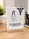 Shayona Gift Shop Personalized Doctor Acrylic Desk Lamp & Name Plaque - Custom Medical Gift with Wooden Base