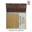 Shayona Wooden diary pen and keychain set.