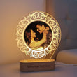 Shayona Gif Sop-Personalized Couple Photo Acrylic LED Lamp | Custom Engraved Photo Frame Night Light with Wooden Base | Romantic Gift for Valentine's Day, Anniversary & Birthday