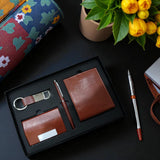 Shayona Premium 4-in-1 Executive Gift Set – Wallet , Pen, Card Holder & Keychain – Luxury Corporate Gift Hamper