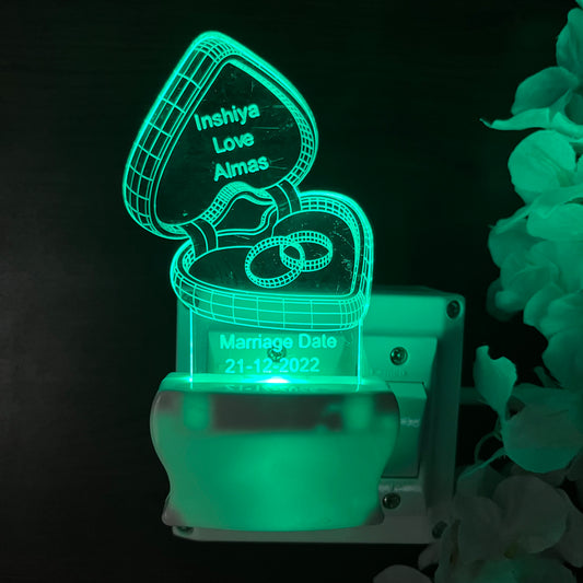 Personalised Engagement  Plug in Lamp