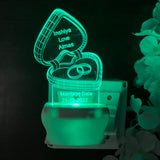 Personalised Engagement  Plug in Lamp