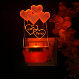 love heart Personalize 4Heart with Plug in Lamp