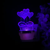 love heart Personalize 4Heart with Plug in Lamp