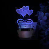 love heart Personalize 4Heart with Plug in Lamp