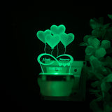 love heart Personalize 4Heart with Plug in Lamp