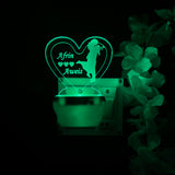 MR. MRS LOVE Personalize LOVE Heart Plug in Lamp
