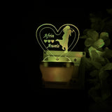 MR. MRS LOVE Personalize LOVE Heart Plug in Lamp