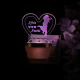 MR. MRS LOVE Personalize LOVE Heart Plug in Lamp