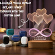 Shayona Gift Shop-Personalized Heart Balloons & Infinity Acrylic LED Lamp | Custom Couple Name & Anniversary Date Desk Light with Wooden Base | Romantic Gift for Valentine's Day, Wedding & Anniversary