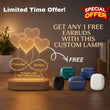Shayona Gift Shop-Personalized 3D Heart Balloons & Infinity Symbol Acrylic LED Lamp – Custom Couple Names, Date & Wooden Base Engraved Night Light