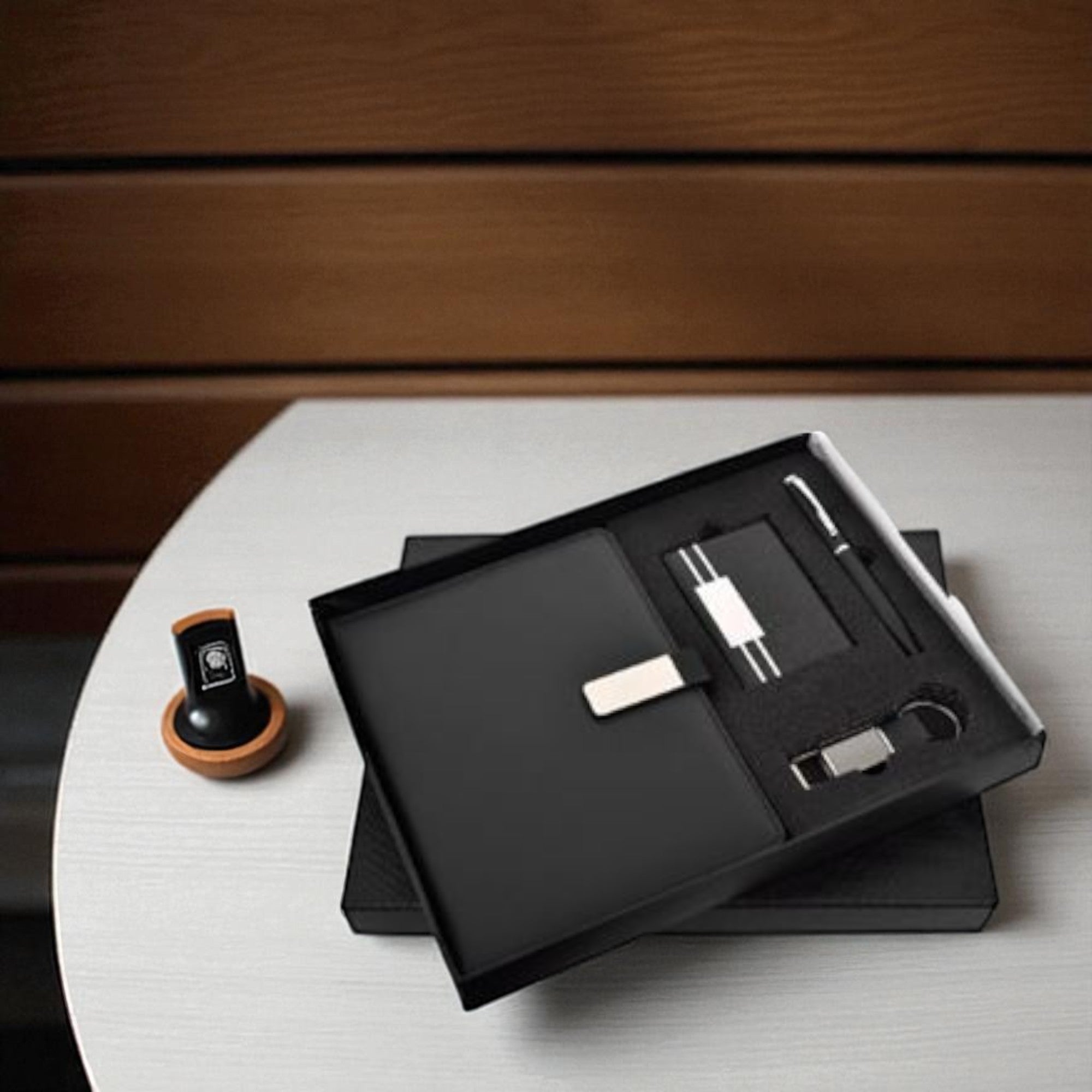 Shayona Premium 5-in-1 Executive Gift Set – Diary, Pen, Card Holder, Keychain– Luxury Corporate Gift Combo