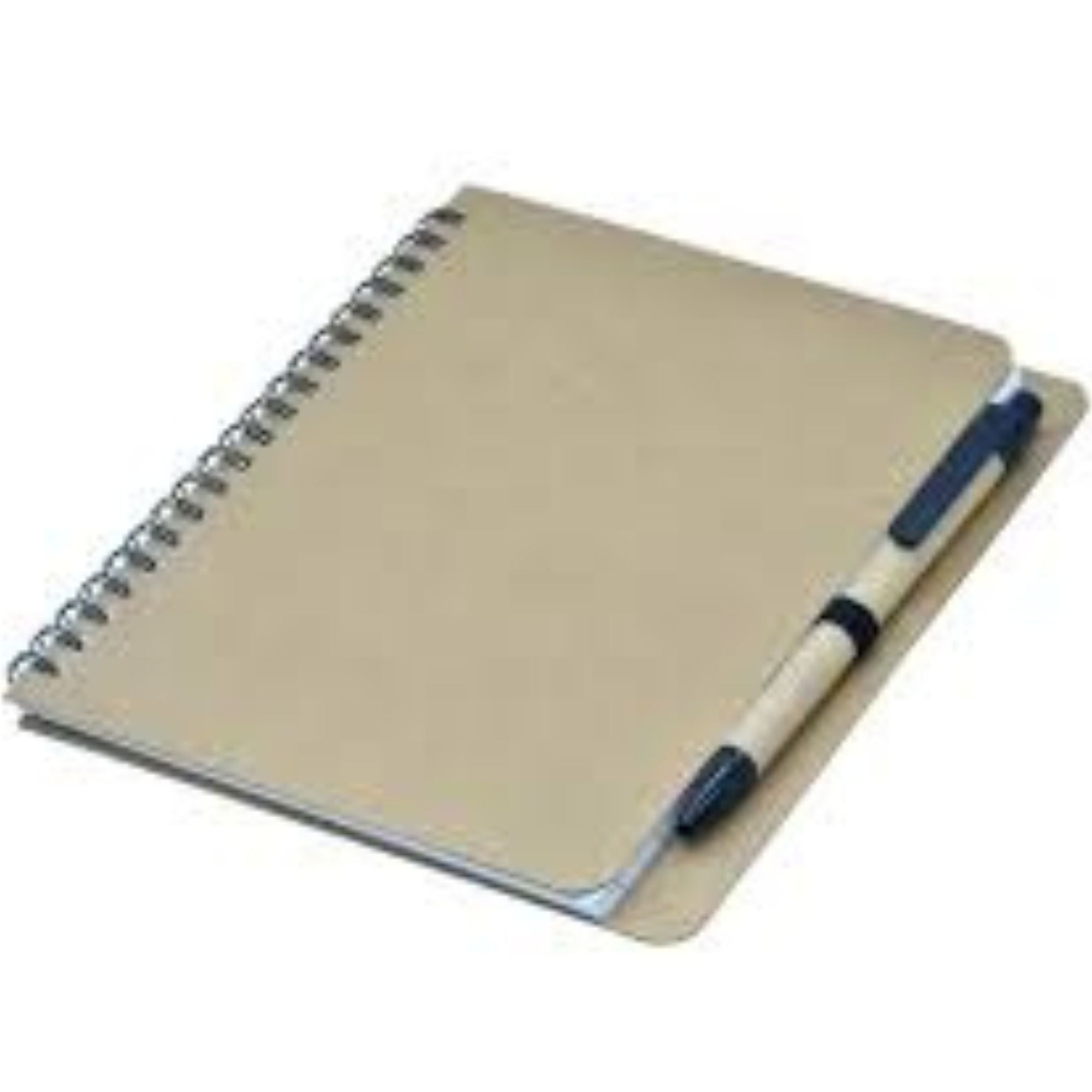 Eco-Friendly Spiral Notebook with Pen | A5 Size Writing Journal | Kraft Cover Office & Corporate Notebook | Customized Promotional Gift Diary