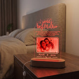 Shayona Gift Shop - World Best Mother Personalized 3D Illusion LED Table Night Lamp Name Date and UV Print Photo Frame | Gift for Anniversary,Mother Day, Birthday- Multicolor with Remote