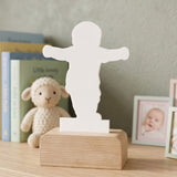 Shayona Gift Shop-Personalized Baby Photo Cutout Standee with Name | Custom Kids Tabletop Wooden Acrylic Frame Gift for Birthday & Milestones