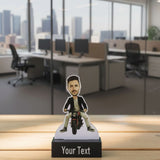 Shayona Gift Shop-Custom Face Biker Caricature Standee – Personalized Motorcycle Rider Acrylic Cutout Figure – Unique Office Desk Decor & Birthday Gift for Men