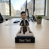 Shayona Gift Shop-Custom Face Biker Caricature Standee – Personalized Motorcycle Rider Acrylic Cutout Figure – Unique Office Desk Decor & Birthday Gift for Men