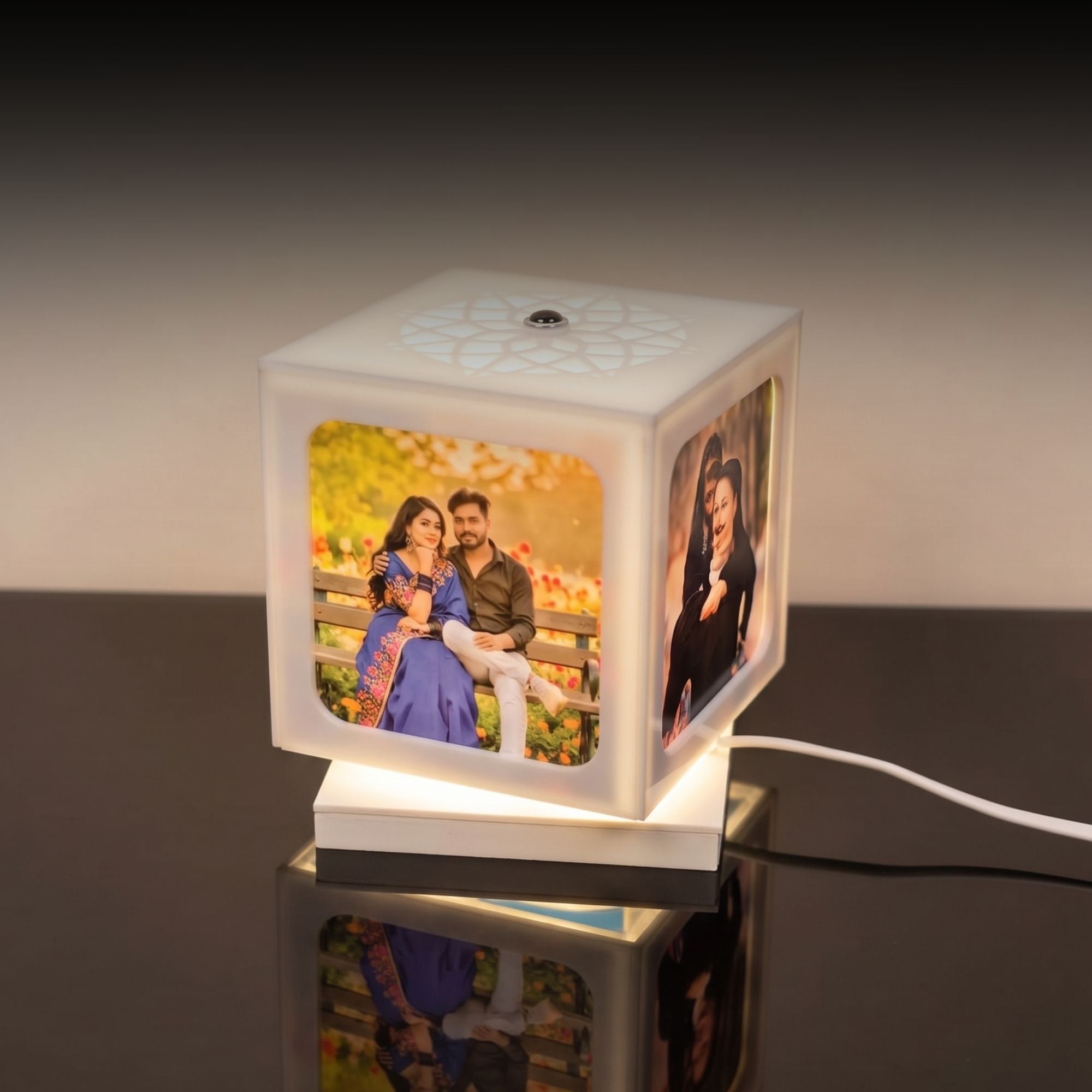 Shayona Gift Shop-Personalized Photo LED Table Lamp | Custom Couple Photo Night Lamp | Romantic Birthday, Anniversary & Wedding Gift for Husband, Wife, Boyfriend & Girlfriend