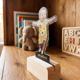 Shayona Gift Shop-Personalized Baby Photo Cutout Standee with Name | Custom Kids Tabletop Wooden Acrylic Frame Gift for Birthday & Milestones